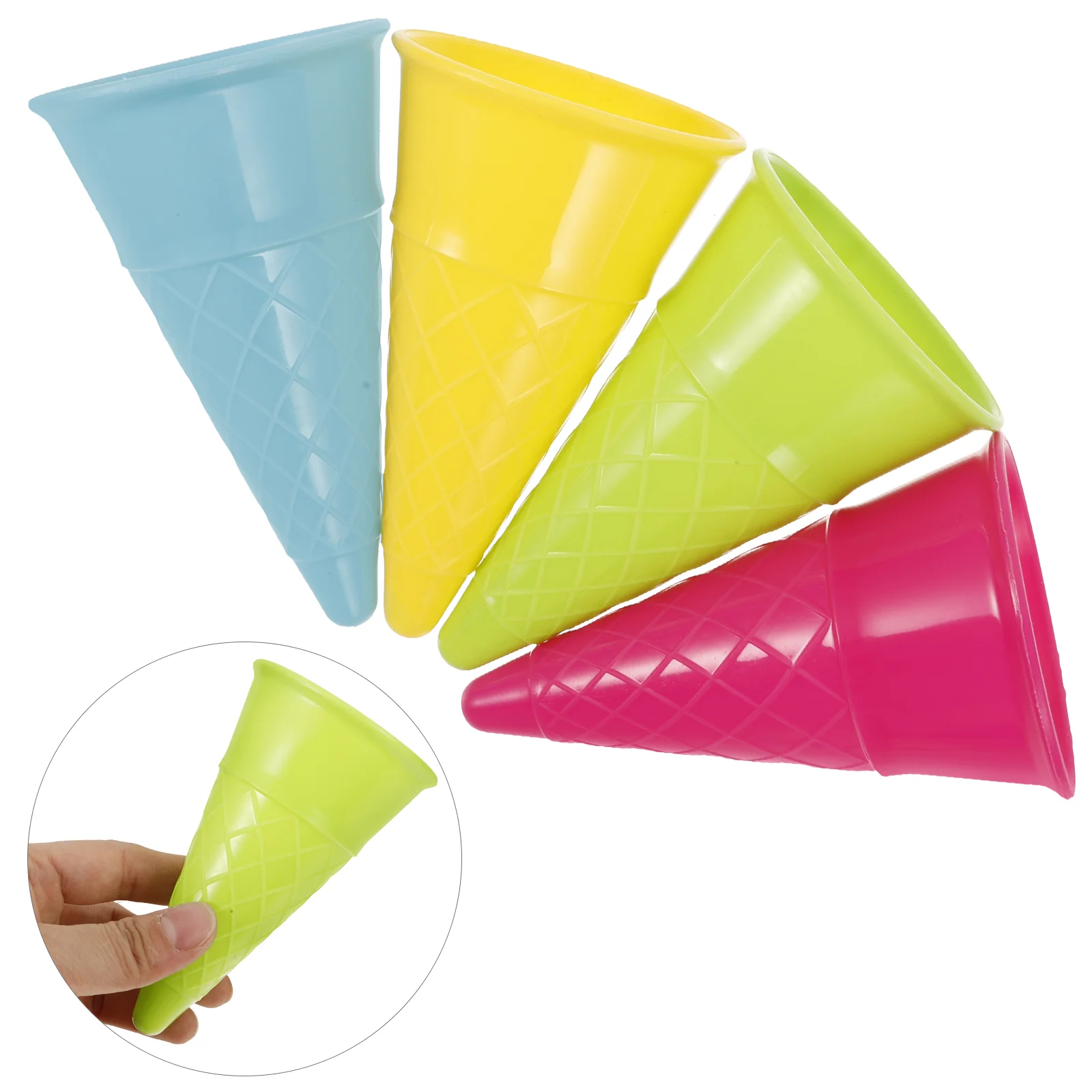 

Sand Ice Cream Toys Beach Toy Kids Play Scoop Cone Mold Set Plastic Cones Molds Pretend Kids Toy Playset Summer Cup Castle