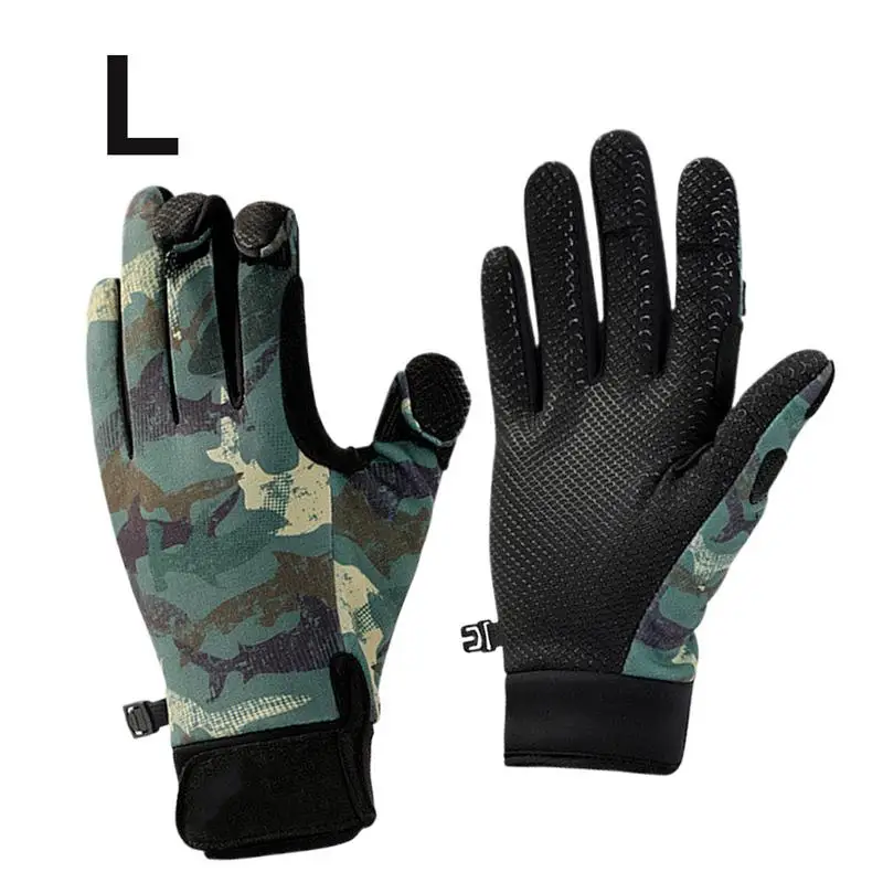Cold Weather Fishing Gloves Winter Warm Fleece Fingerless Gloves For Hunting Touchscreen Cold Weather Warm Non-Slip