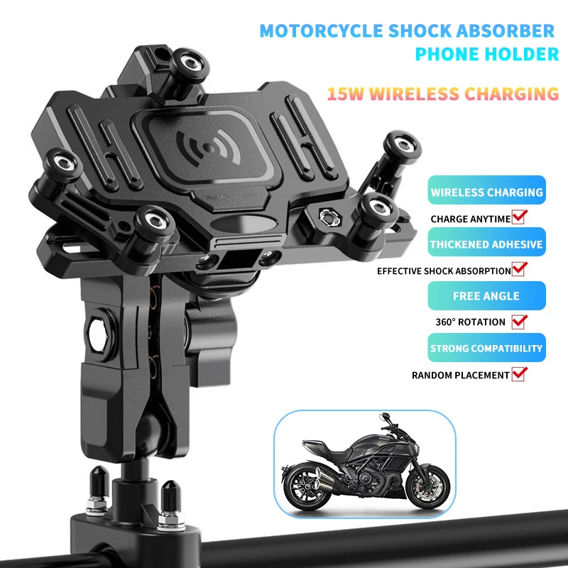 Motorcycle Mobile Phone Holder Wireless Chargingfor for Ducati Diavel/Carbon/XDiavel/S Scrambler HYPERMOTARD Accesorios Bracket motorcycle front rear wheel axle sliders for ducati monster 1200 1200s streetfighter 1098 v4 diavel 1200 1260 x diavel