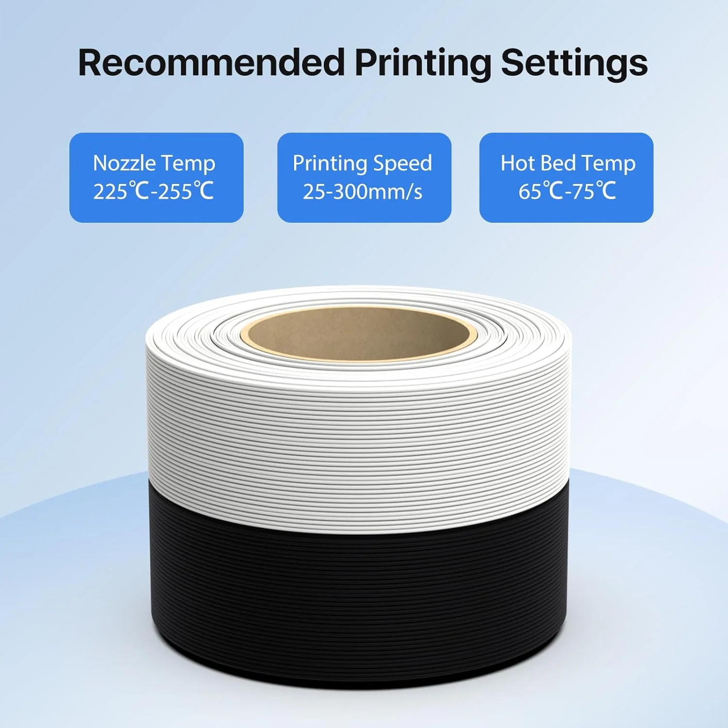 NextShapes PETG 3D 프린터 전용 보조 필라멘트 1.75mm ±0.02mm 1KG 스풀 엉킴 없는 멀티 컬러 진공 포장