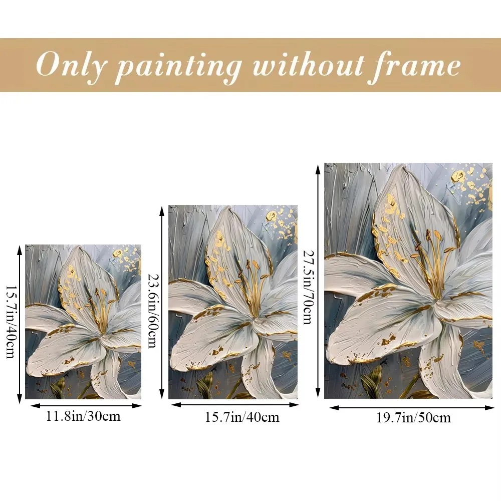 Quadro Astratto Con Foglie Di Tè E Gigli Su Tela 150x80 Cm - Stampa Floreale Turchese Per Soggiorno, Camera Da Letto, Bagno