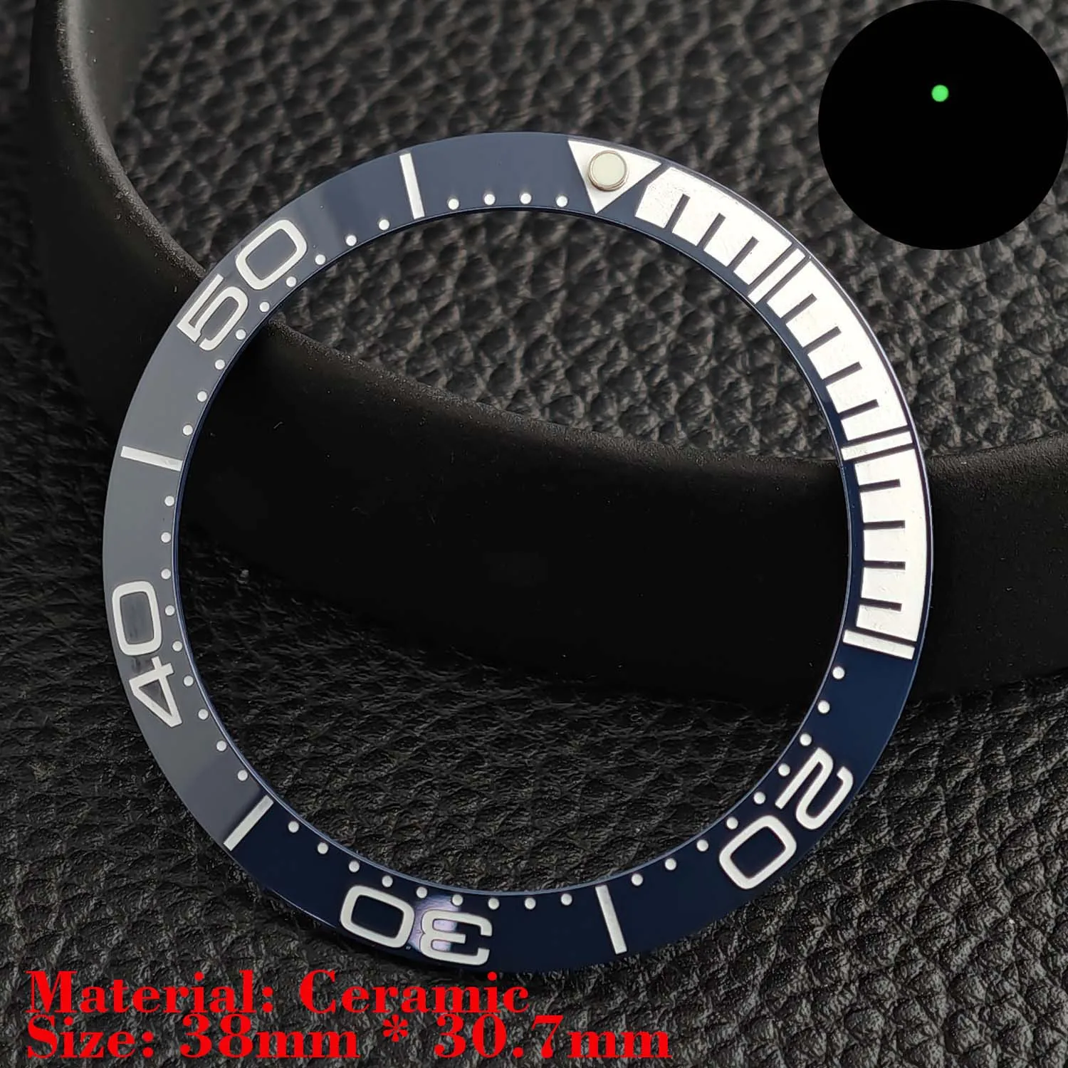 Ceramic Luminous Bezel Insert for Men's Watch - Premium Replacement Accessory