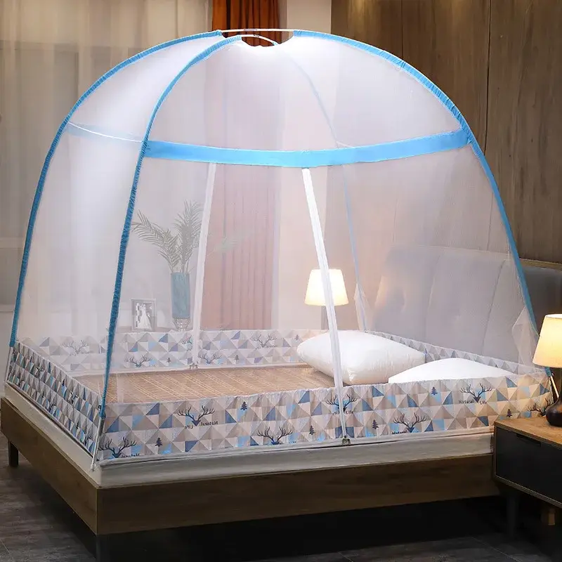 1pc 360°Coverage Thickened/encrypted New Cartoon Double Door Mongolian Yurt Mosquito Net,  Foldable Mosquito Net No Installation - Image 7