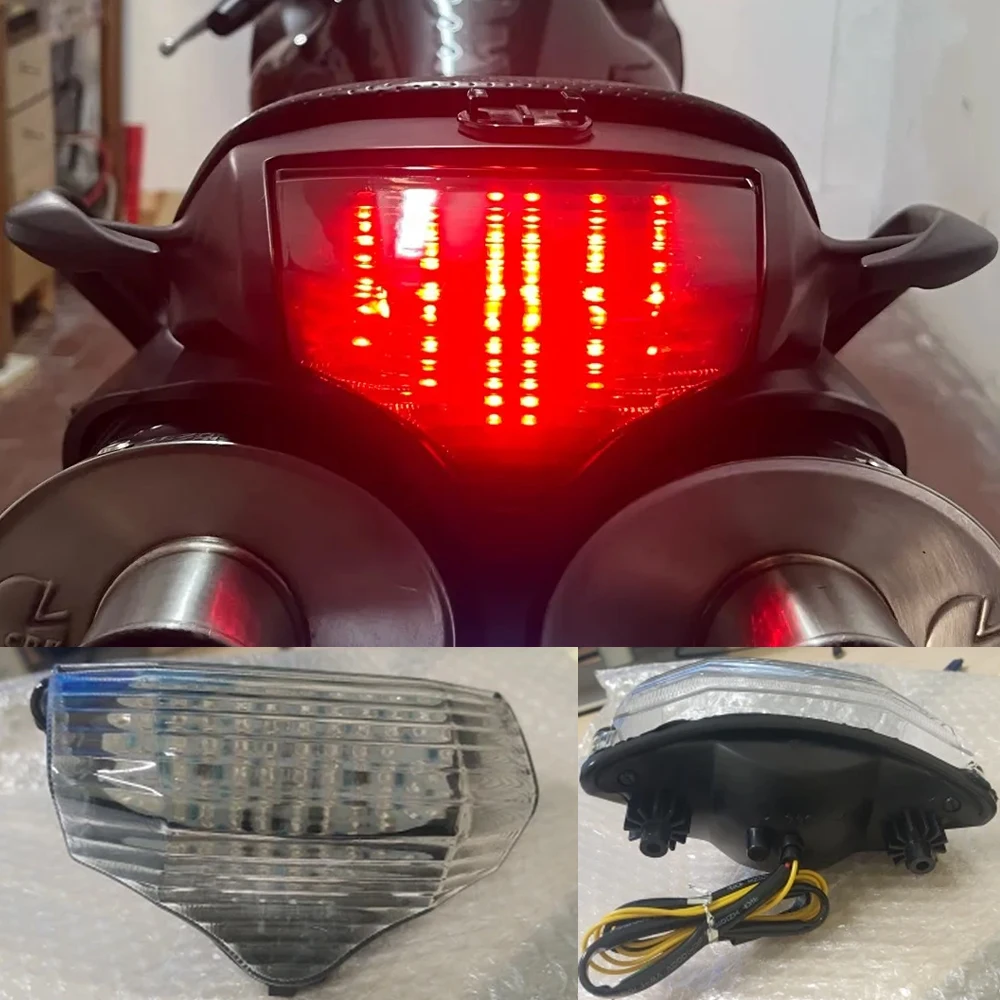 

Задний фонарь для Yamaha FZ600 FZ6 N S2 Fazer 600, задний стоп-сигнал, задний фонарь в сборе для мотоцикла, Светодиодные интегрированные поворотники 2004-2014 07