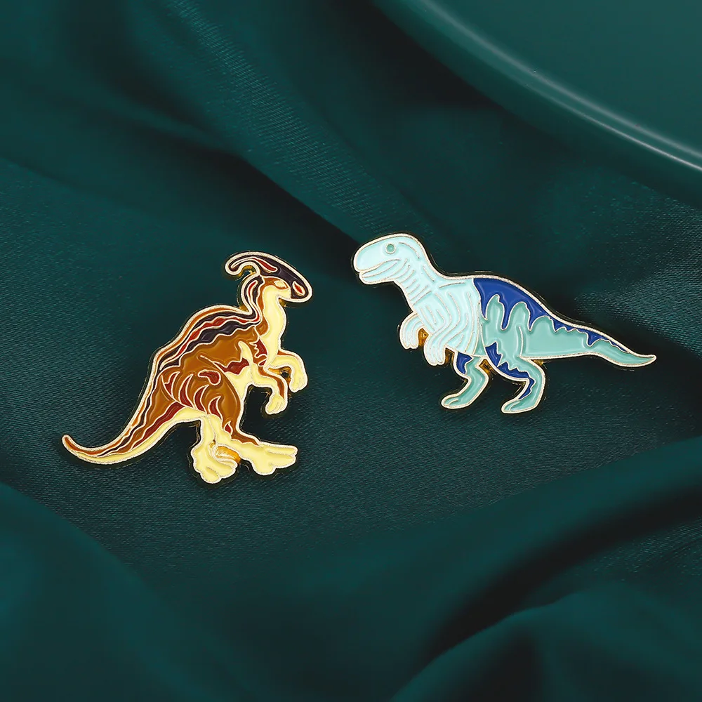 Trex cactus dinossauro sem internet jogo broche pinos esmalte metal  emblemas lapela pino broches jaquetas moda jóias acessórios - AliExpress