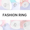 Sparkling Zircon Ring Original 925 Silver Wedding Simple Ring For Women Sterling Stackable Rings Popular Anniversary Jewelry 4