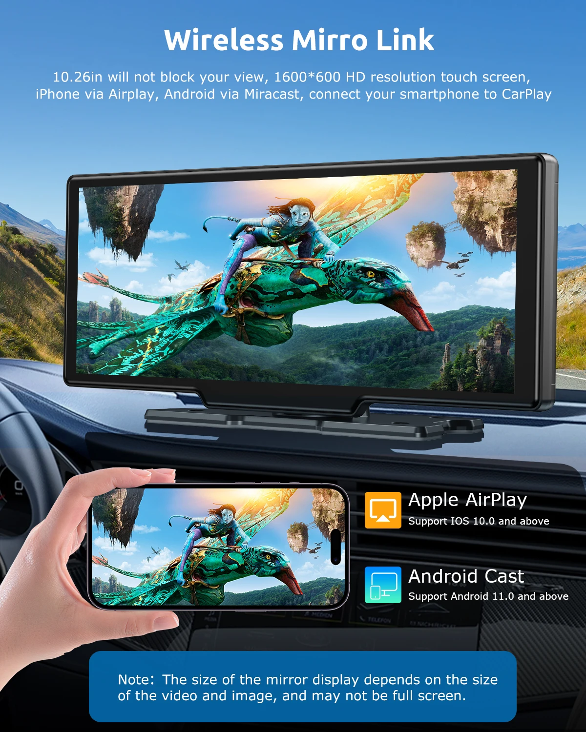 9,26 CarPlay Display für Apple CarPlay & Android Auto