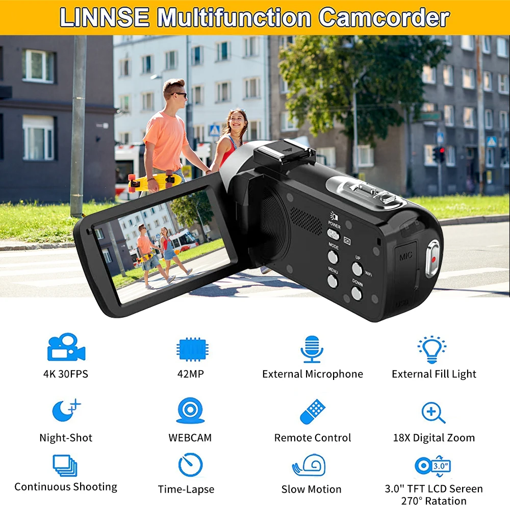 4k Digitalkamera Für Fotografie Mit Wlan Und Klappdisplay Vlogging_voghion.com