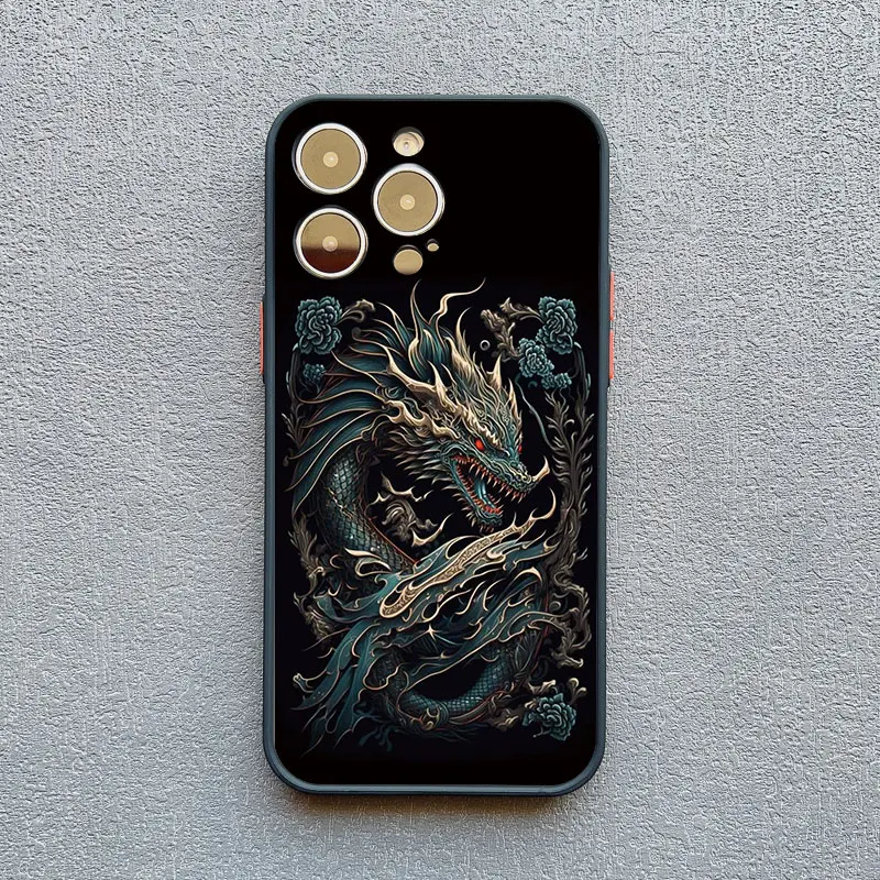 Vintage Dragon Totem Shockproof Phone Case