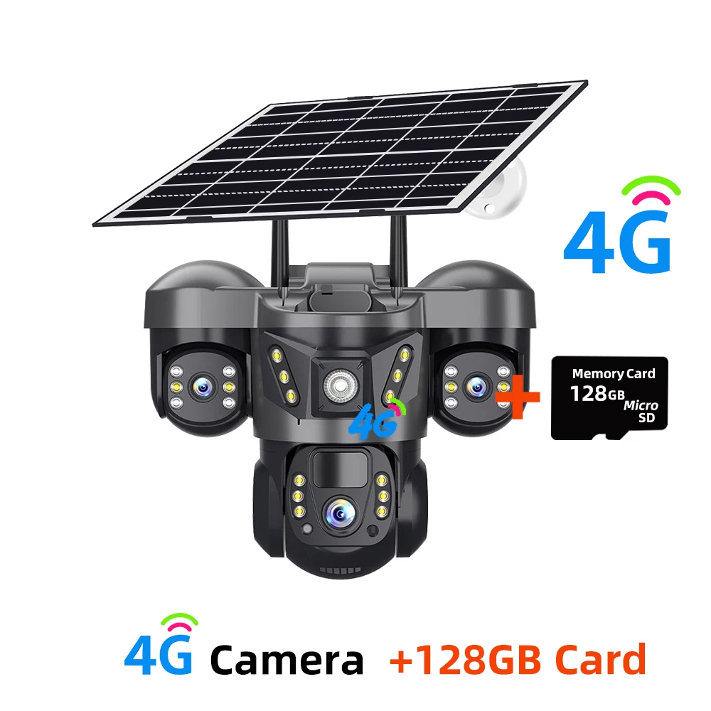 15MP 4G كاميرا تعمل بالطاقة الشمسية PTZ في الهواء...