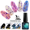 MEET ACROSS 7ml Transfer Foil Gel Nail Polish Nail Art Varnish For Adhesive Sticker Nail Glue Semi-Permanant Soak Off UV LED Gel 2