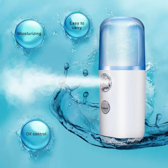 Handheld Mini Humidifier Nano Mist Usb Rechargeable Cool Mist Maker Fogger Portable Water Replenisher Face Care Facial Sprayer 6