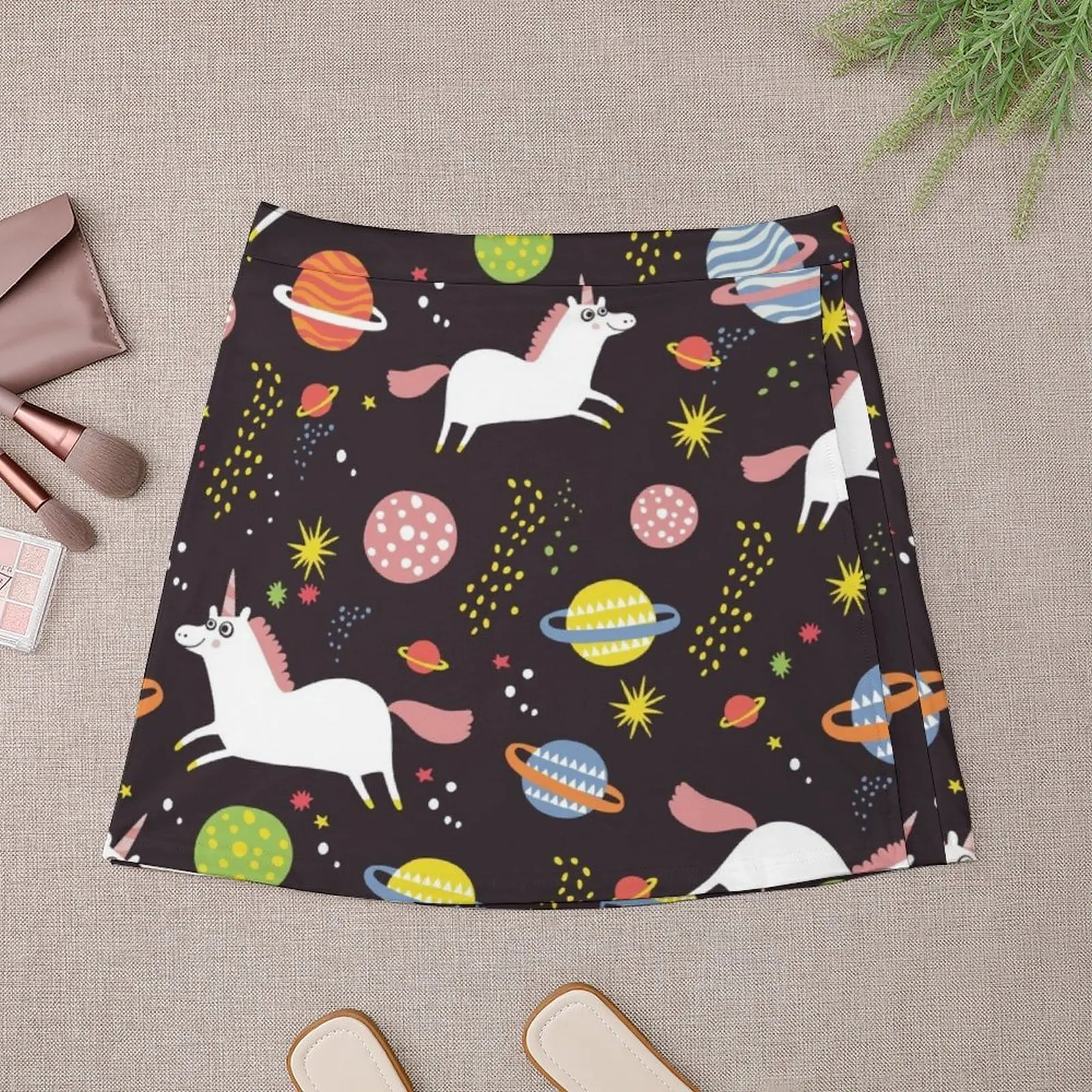 Space unicorns Mini Skirt rave outfits for women korean fashion micro mini skirt extreme women's stylish skirts