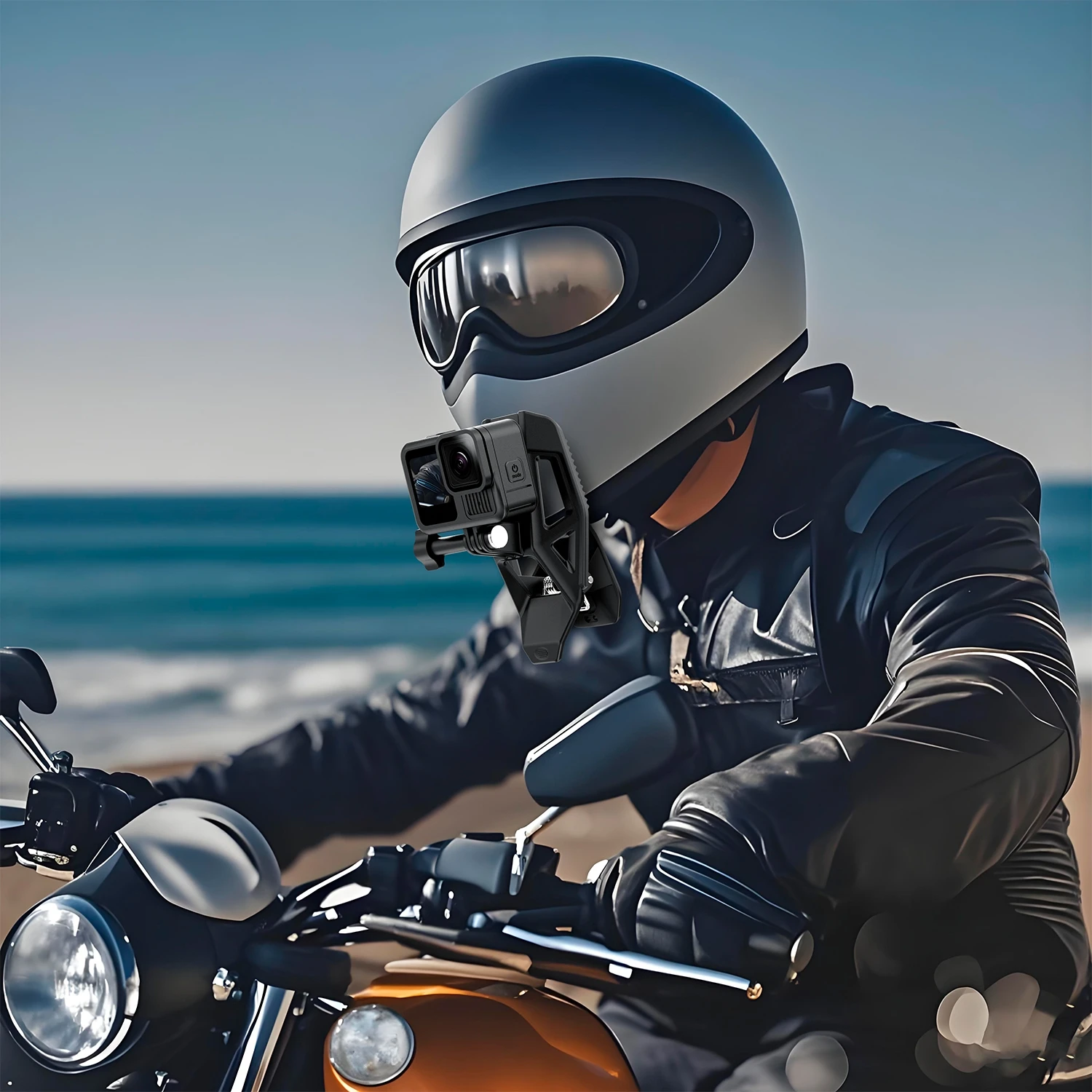 Support menton casque moto universel pour GoPro DJI Insta360