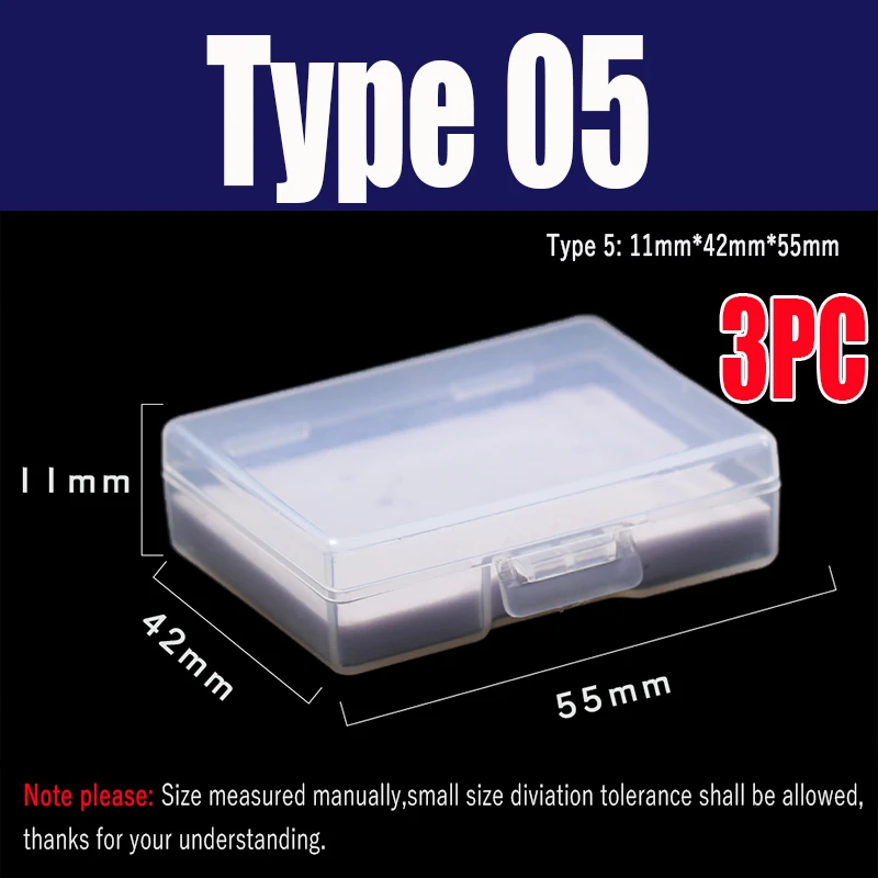 Wifreo Clear Transparent Fly Fishing Box Foam Design Insert Small