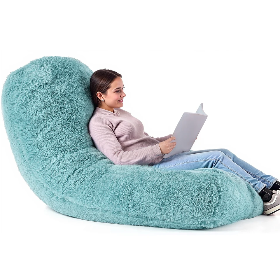 Giant Plush Bean Bag Chair with Washable Cover