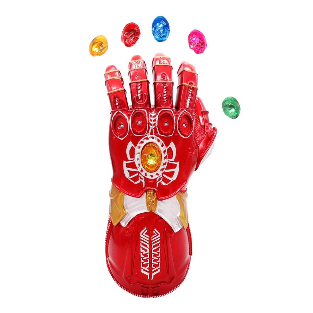 Cafele Glove Thanos Infinity Gauntlet Cosplay Gloves Latex LED Glove Kids Adult Unisex Removable Gloves anime cosplay props