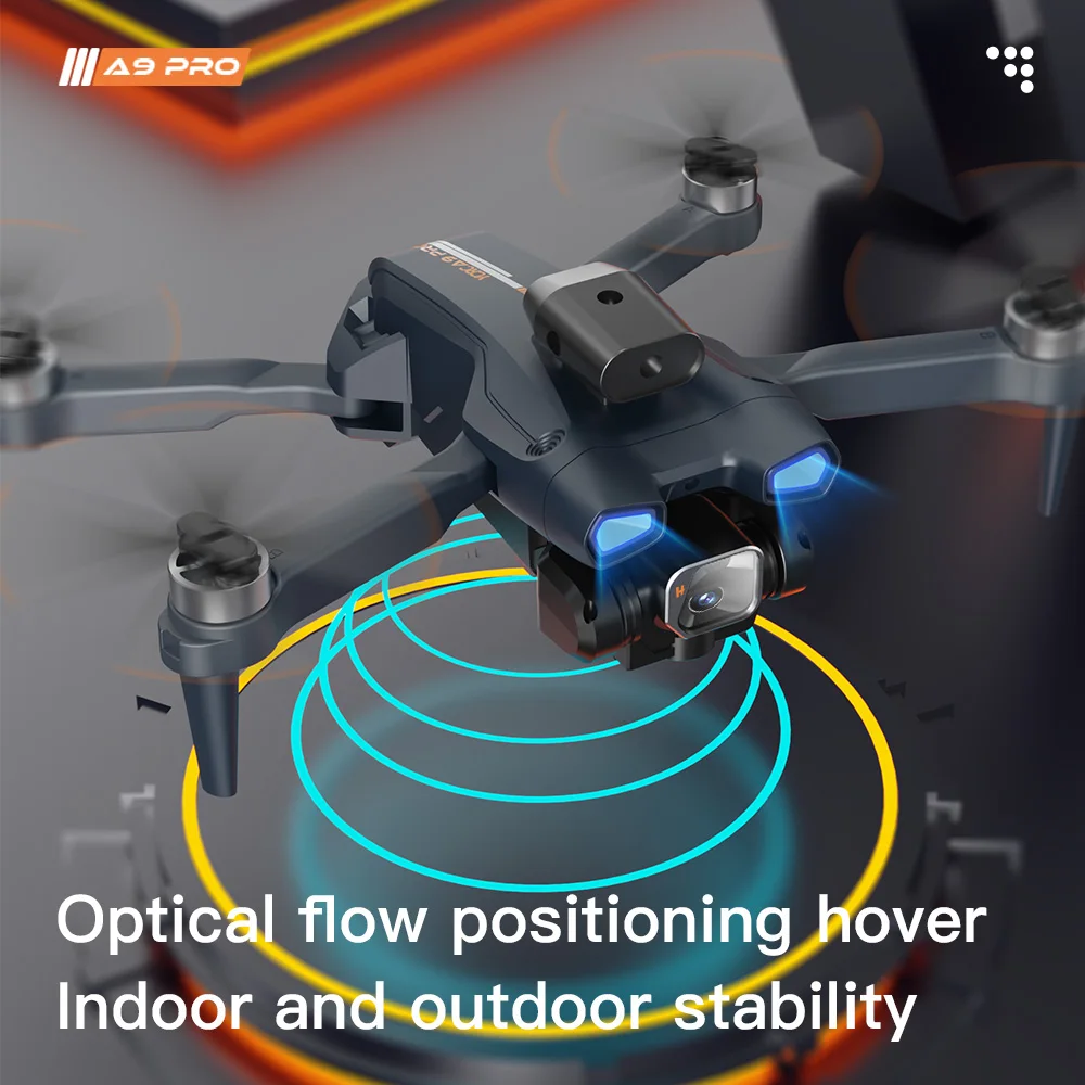 FPV 브러시리스 접이식 장애물 회피 전문 RC 접이식 쿼드콥터 장난감, A9 PRO GPS 드론, 8K HD 듀얼 카메라, 2024 신제품