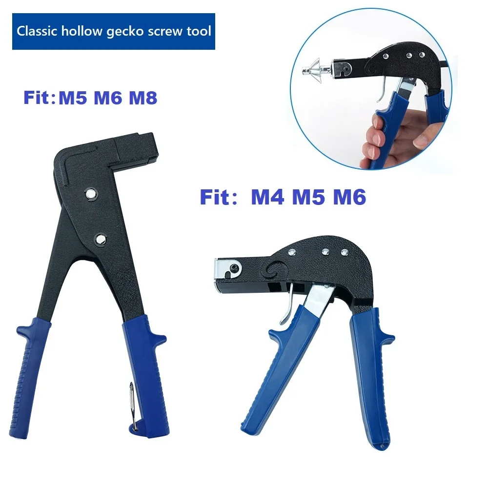Hollow Drive Wall Anchors Gun for M4 M5 M6 M8 Gypsum Board Fixing Heavy Duty Metal Setting Bolt Screws Kit Hollow Wall Meta Hand