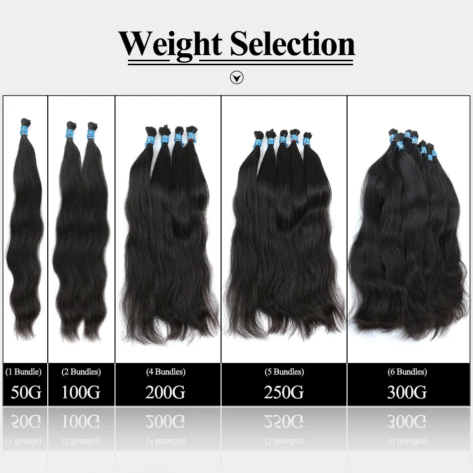 Human Bulk Hair Braiding 100g 100% Remy Natural Human Braiding Hair Bulk bundles No weft wavy