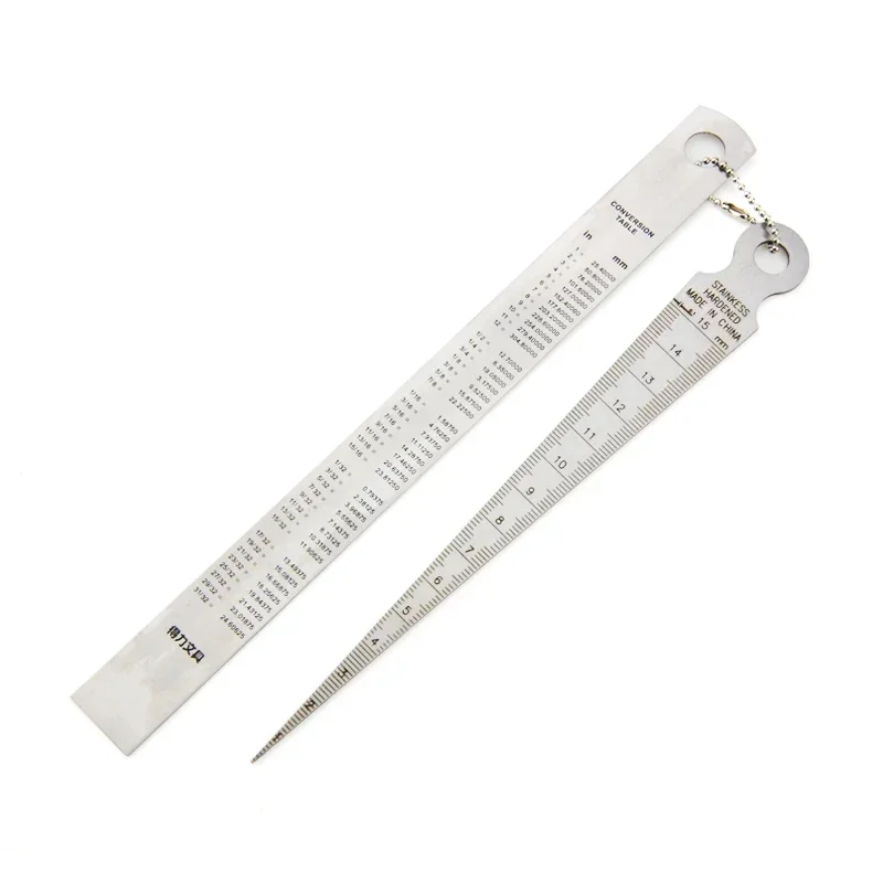 Tyture 1-15mm Wedge Feeler Gauge Clearance Ruler Probe Taper Gauge Gap Measurement Tools Steel Ruler Wedge Valve Thickness