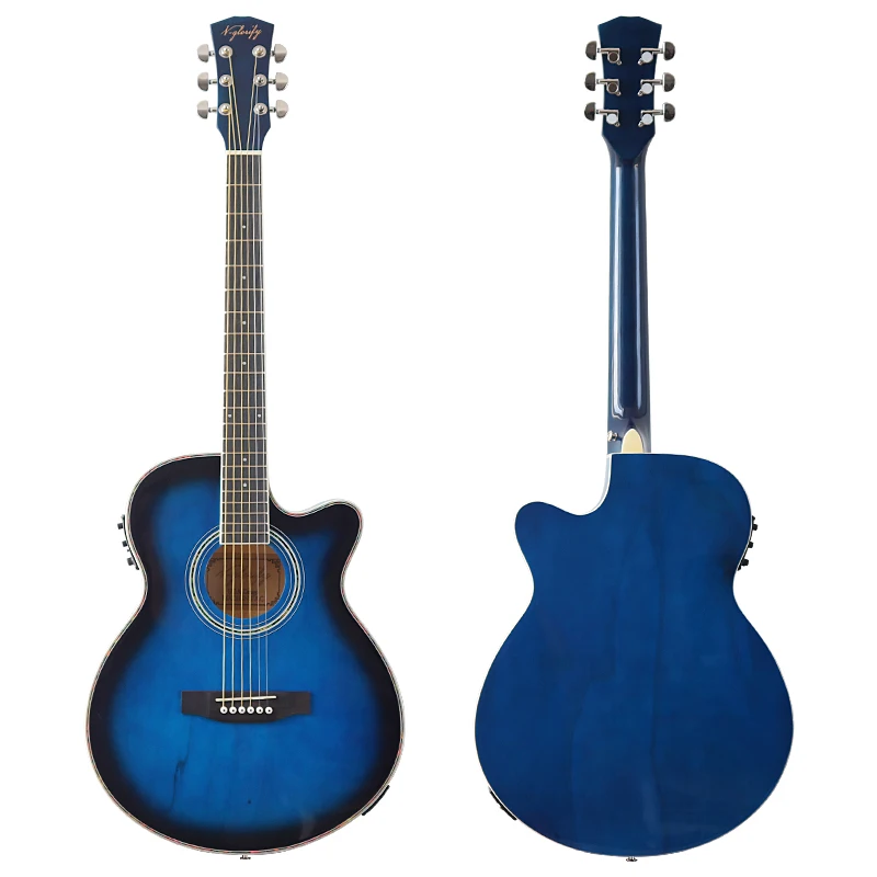 Akustische E-Gitarre 6 Saiten 40 Zoll Akustische E-Gitarre Anfänger Gitarre Hochglanz Folk Gitarre Freie Saite