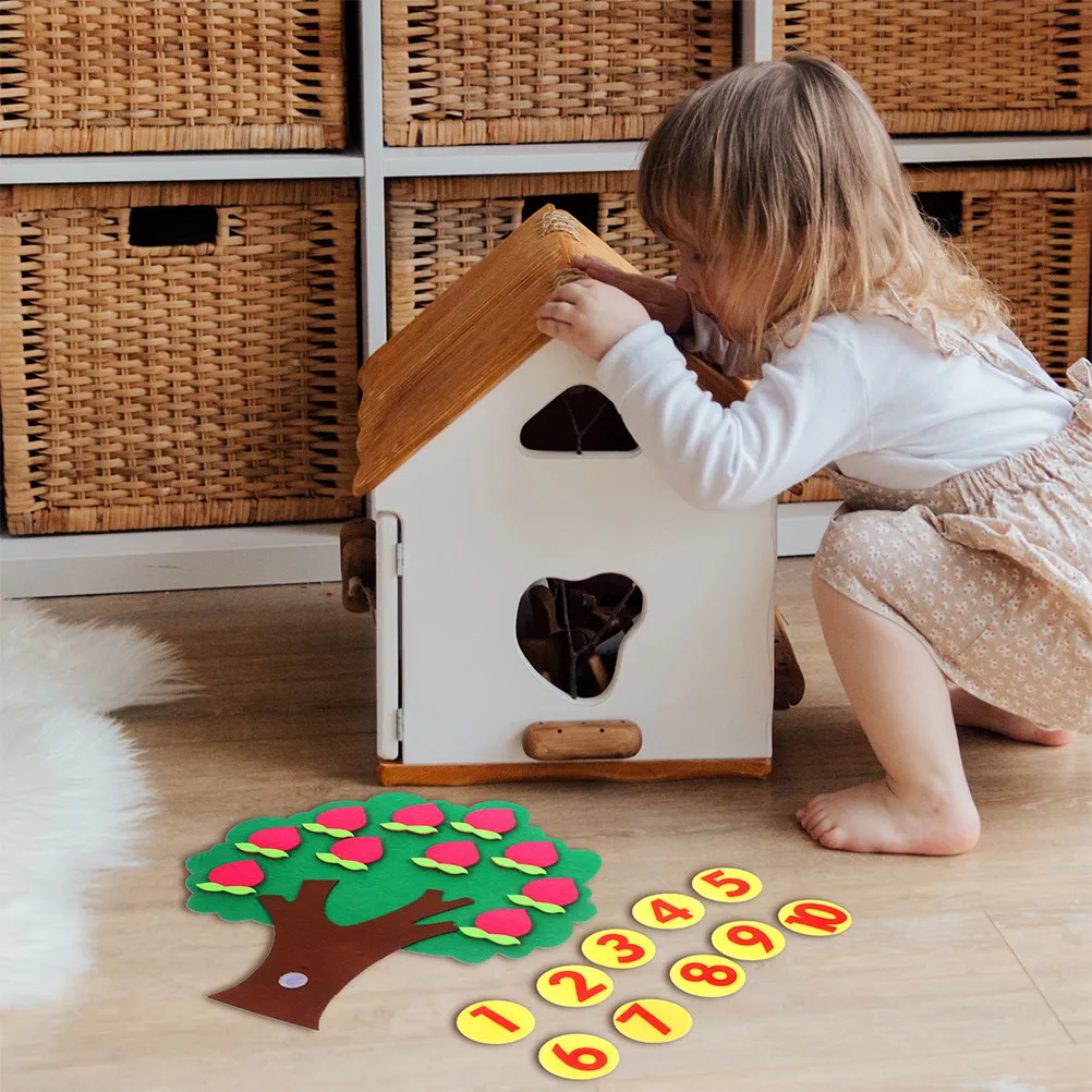 2세트 숫자 세기 펠트 트리 분리형 교육용 매칭 게임 유치원 교육용품