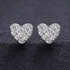 Top Quality Unisex Heart 100% 925 Silver Earrings Fashion Classic Moissanite Earring For Women Jewelry 2