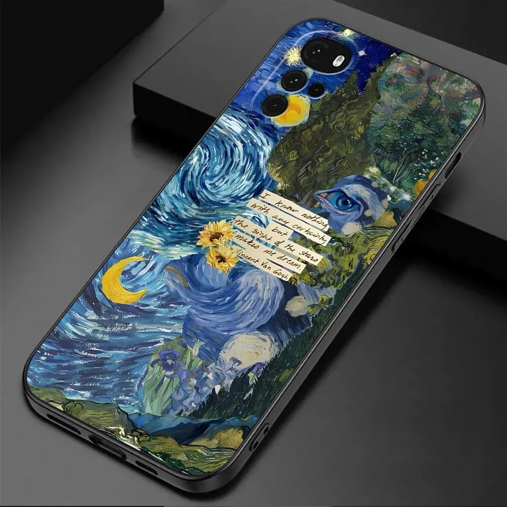 Van Gogh Starry Sunflowers Artistic TPU Soft Phone Case