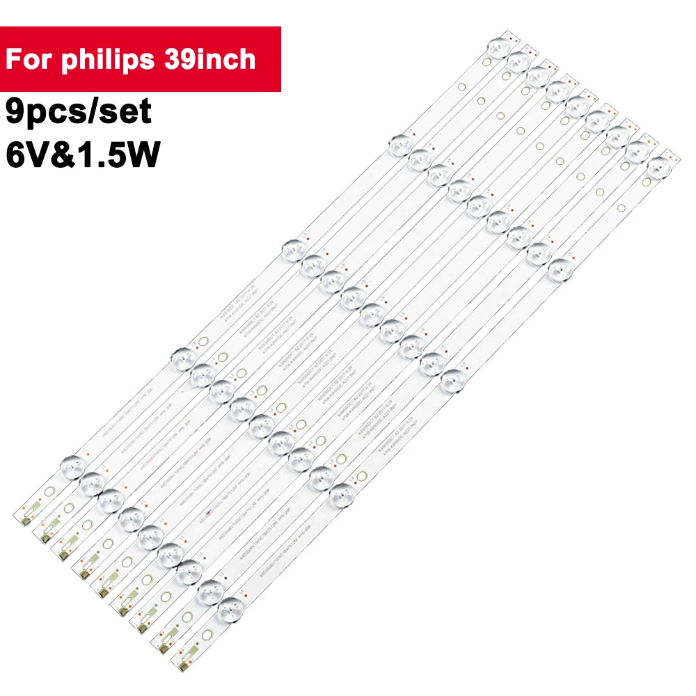 

9Pcs/Set 474mm TV Backlight LED For Philips 49inch 4708-K49WDC-A2213N01 49BDL3056Q 49U5070 K490WDC1 49PUF6032/T3 49PUF6052/T3