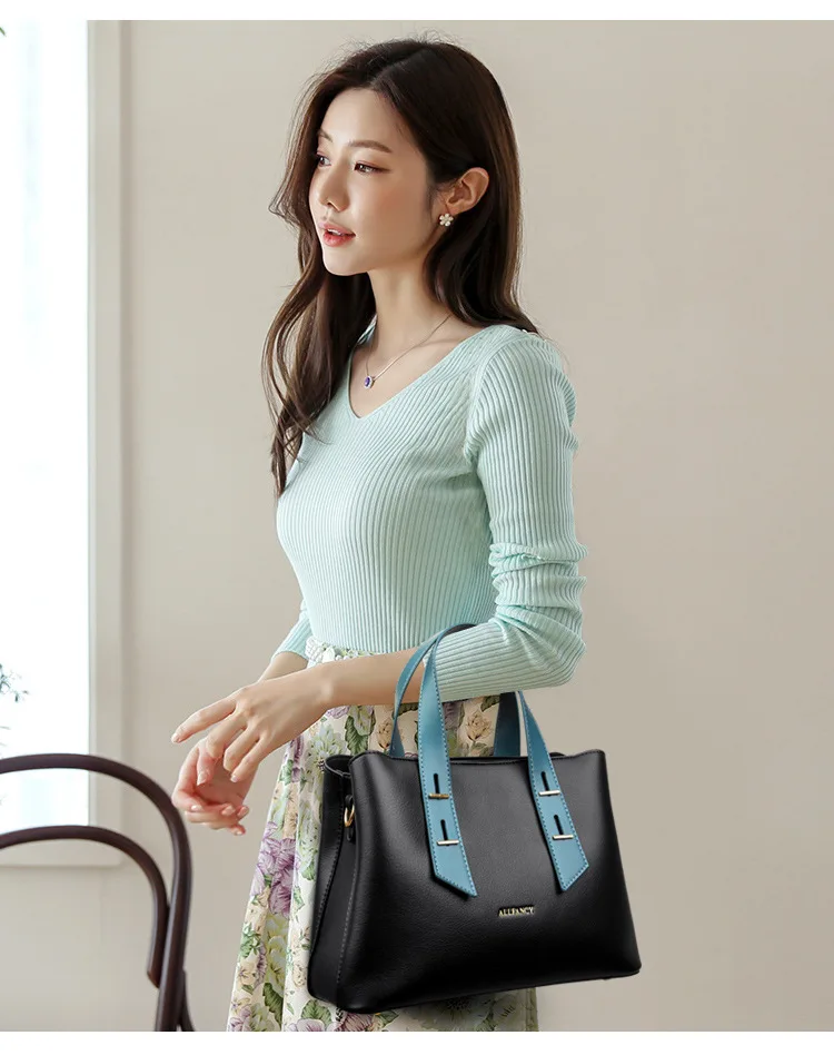 Neue Ankunft Luxus Frauen Umhängetaschen PU Satchel Handtaschen für Frauen Schulter Tote Geldbörsen Griff Satchel Geldbörse – Detail 12
