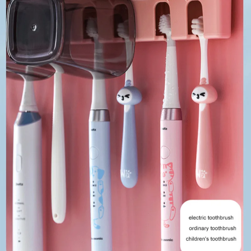 Wall Mounted Toothbrush Holder Electric Toothbrush Holder Toilet Wash Cup Set