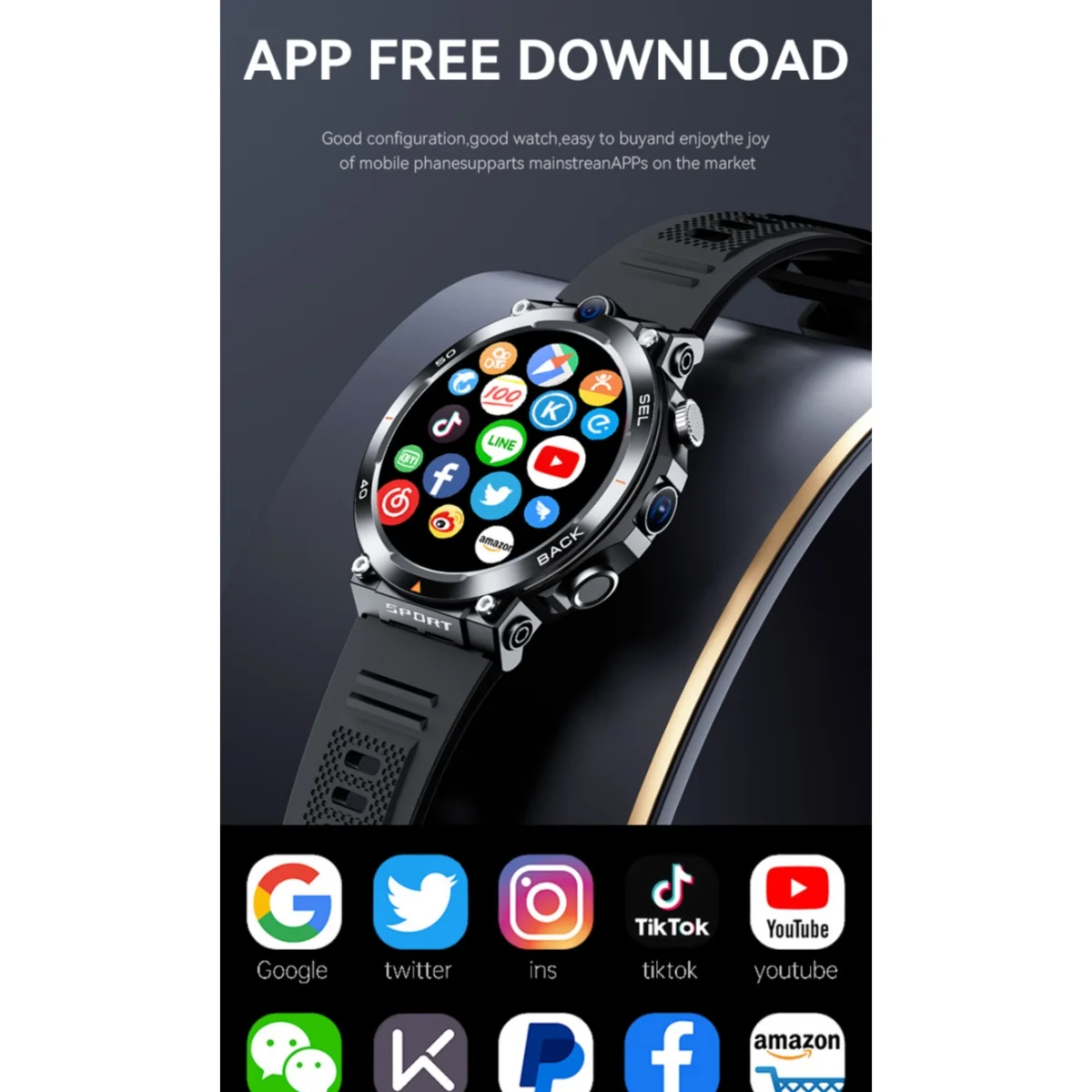 4g Smartwatch Men Women Business 4g Video Calling Wifi Gps Waterproof Power Bank Bluetooth Smart Watch 8gb+128gb For Android Ios, Alina Gadgets