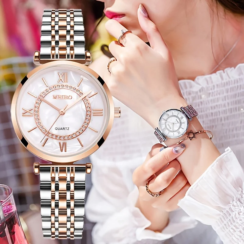 

Gorgeous Crystal Women's Bracelet Watch - Luxurious Rhinestone Fashion Quartz Wristwatch