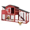 Chicken Coop Wooden Chicken Tractor Outdoor Hen House Poultry Cage Back Yard Chicken Coops with Run 1