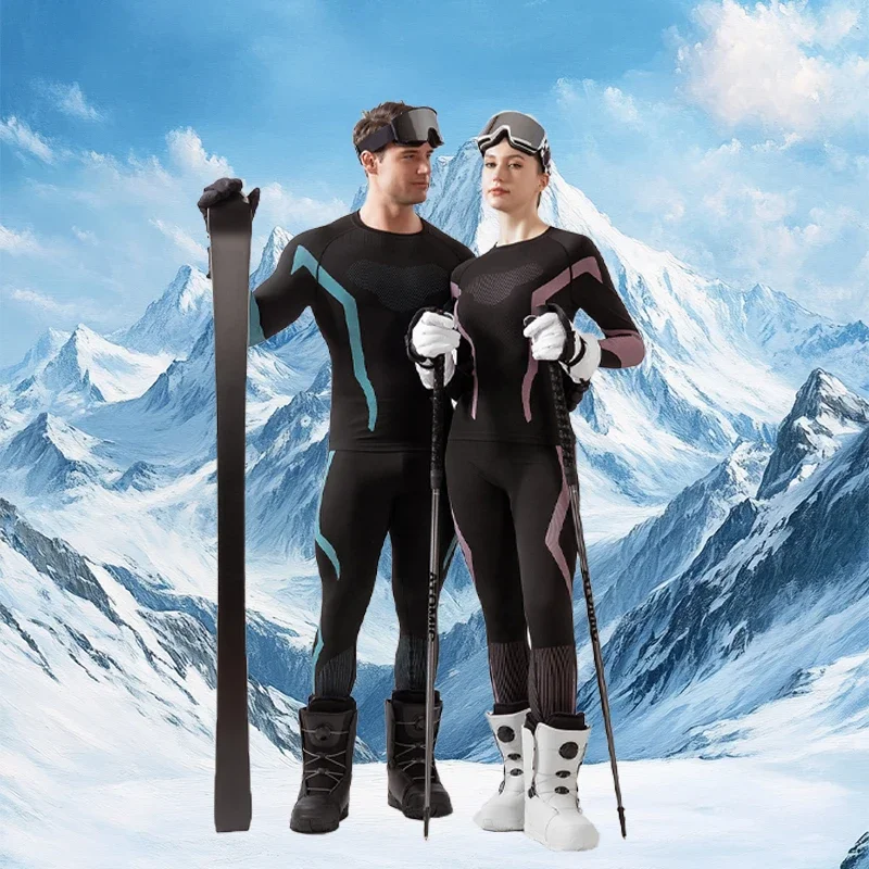 Men's & Women's Thermal System Baselayer Set Moisture-Wicking Anti-Odor with Seamless Design for Ski & Winter Sports