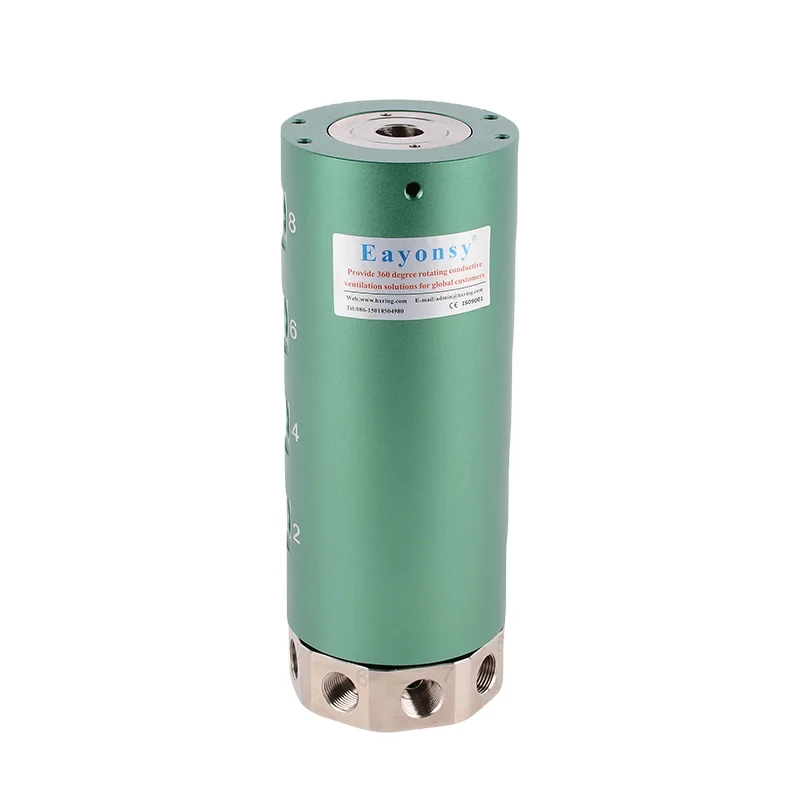 

8 Channels Through Air Gas Swivel Union G3/8'' Threaded Port Pipe Size 10~12MM Low Torque High Sealing High Rotating Speed