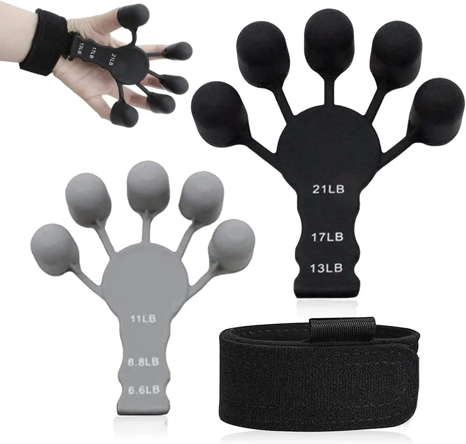 Description Picture 5 of itemSilicone Hand Grip Enhancer Thumb Exerciser Stretcher Finger Trainer Rock Climbing Grip Strength Finger Grip
