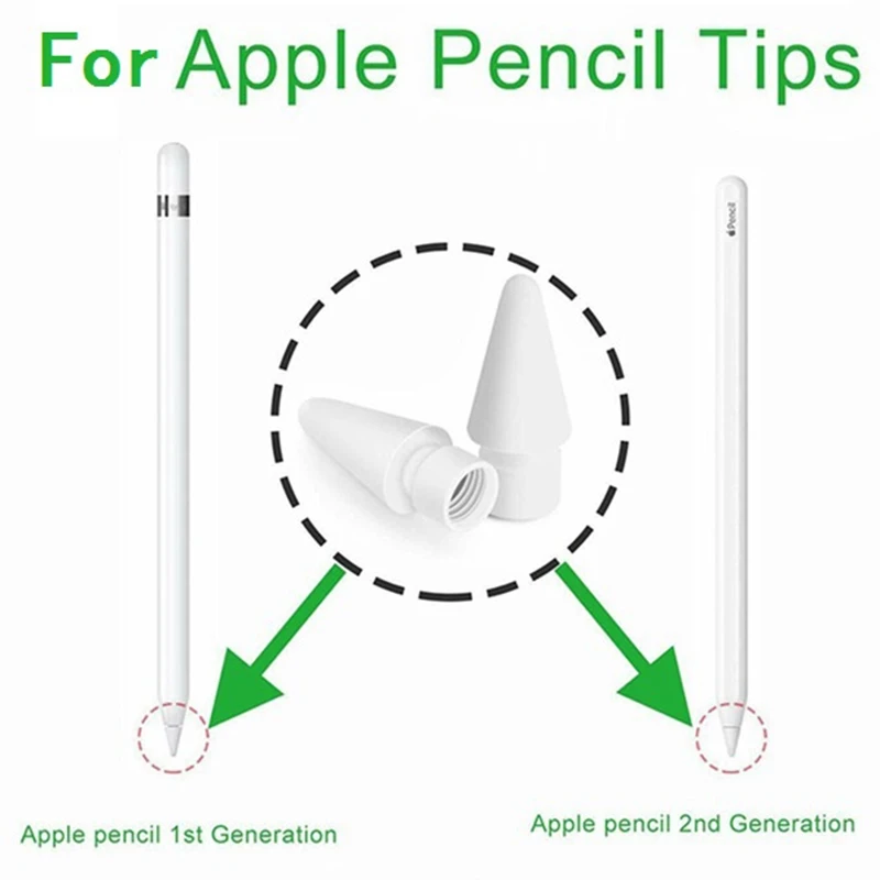 8Pcs Is Suitable For Apple Pencil Generation/Second Generation Ipad Stylus Replacement Pen Tip Stylus Press Screen Pen