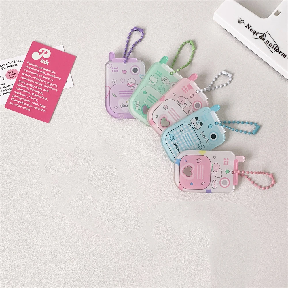 1 inch mobile phone modeling transparent photo frame pendant certificate photos key chain idol pendant 4