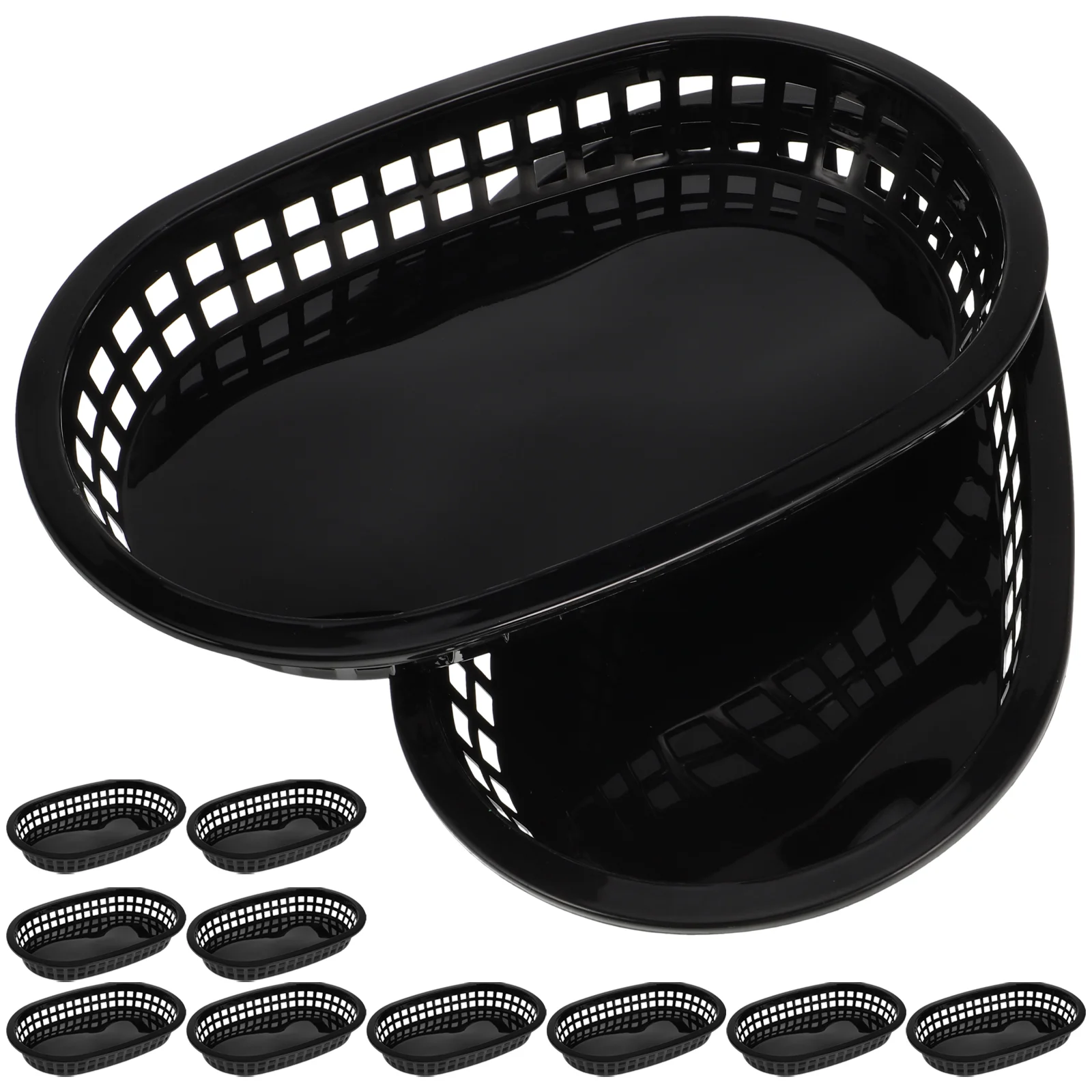 

Plastic Platter Oval Food Baskets For Fries Burgers Hot Dog Cake Hamburger Picnic Plate Restaurant Supplies Dropshipping