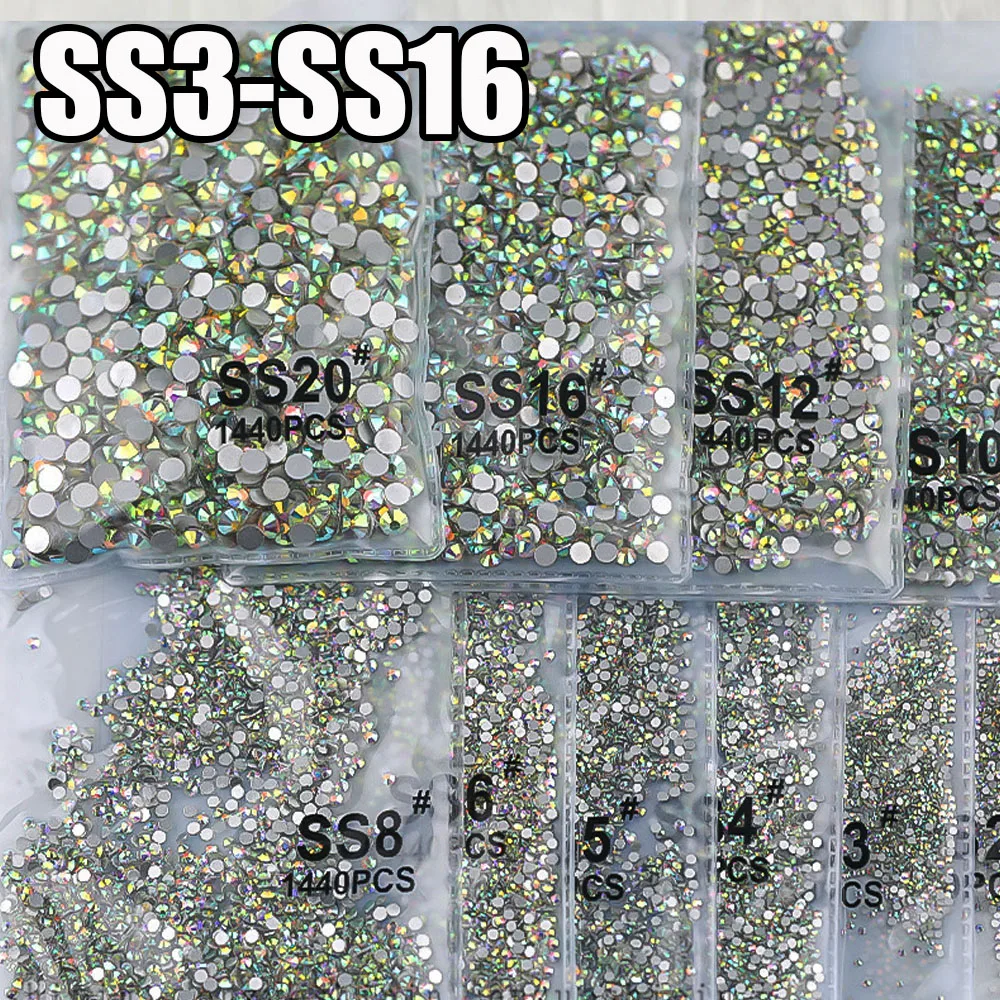 Mini Nail Diamond Rhinestones – 1440Pcs Set