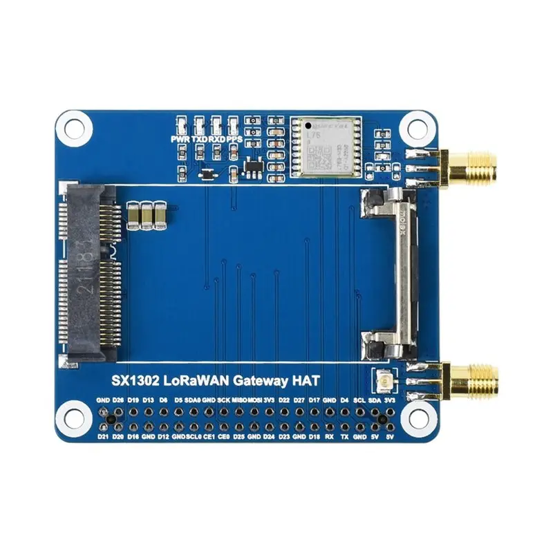 GPS IoT 프로젝트 확장 보드 LoRaWAN 게이트웨이 I2C SPI RPI용 라즈베리 파이 제로 2 W 3 4 모델 B 5용