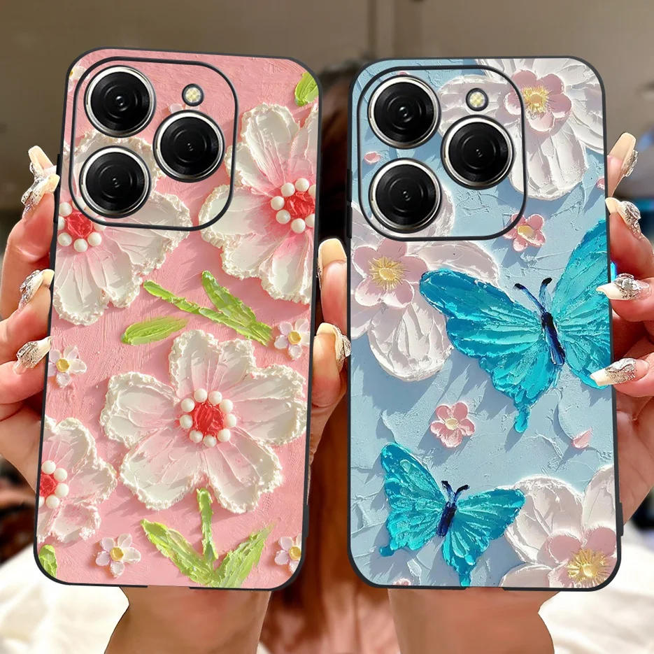 Stylish Painted Soft TPU Phone Case - For Tecno Spark 20 Series