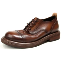Retro cowhide Men's shoes high-quality Men's leather shoes Handmade Mens Formal Shoes Luxury Men's casual shoes Wear resistant 1