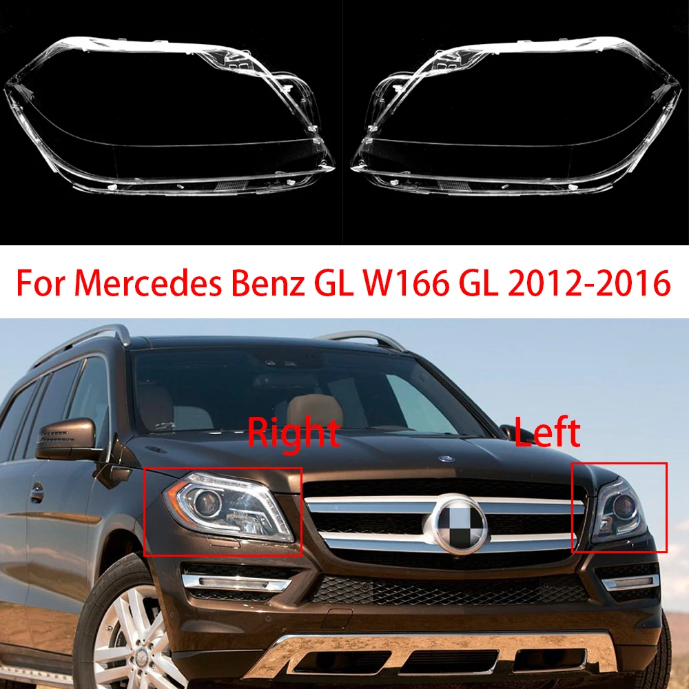 

For Mercedes Benz GL W166 GL 2012 2013 2014 2015 2016 Car Front Headlight Lens Cover Auto Headlight Transparent Lampshade