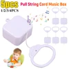 5/4/3/2/1Pcs Pull String Cord Music Box Baby Kids Bed Bell Rattle Musical Box Toy Love Gifts Children Brahms Lullaby Musical 1