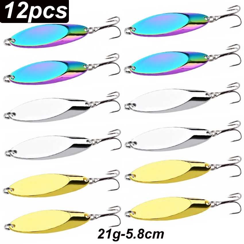 Metal Spinner Spoon Lures 6