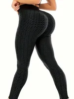 Plus Size 1XL-5XL Women's Leggings High Waist Yoga Pants Tummy Control Lift Leggings Solid Color Butt Lifting Leggings - Image 5