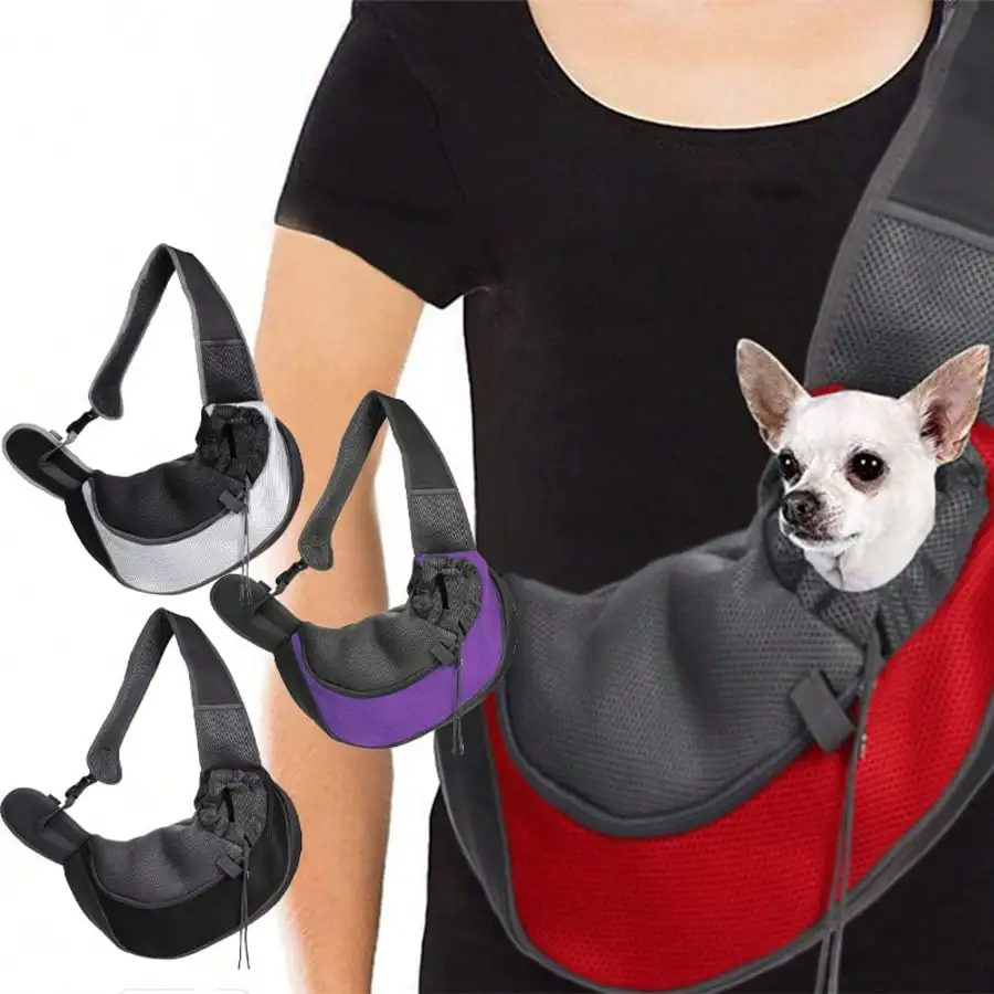 Breathable Pet Backpack Crossbody Carrier for Dogs Cats